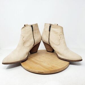 Frye Cream Heeled Boots